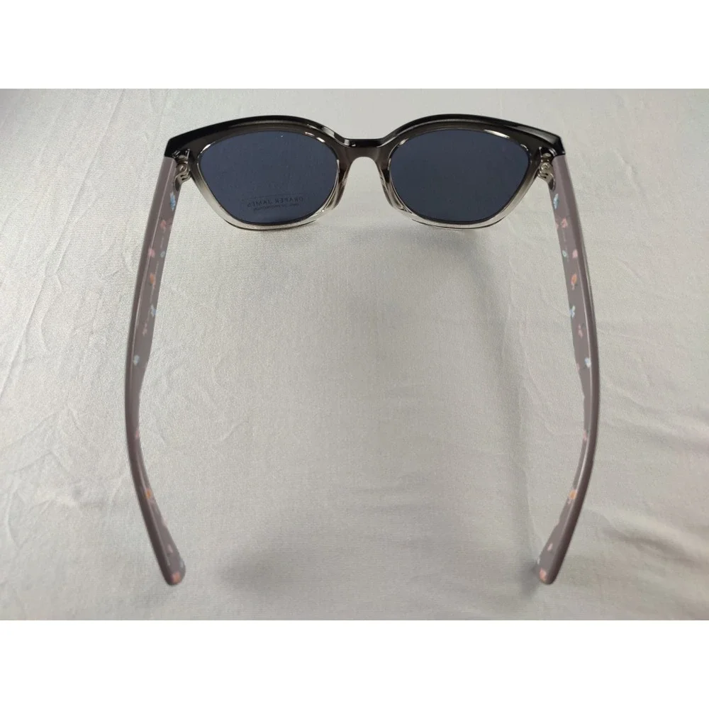 Draper James DJ7043 037 Smoke Gradient Sunglasses Floral Temples 55-19-145 NWT
